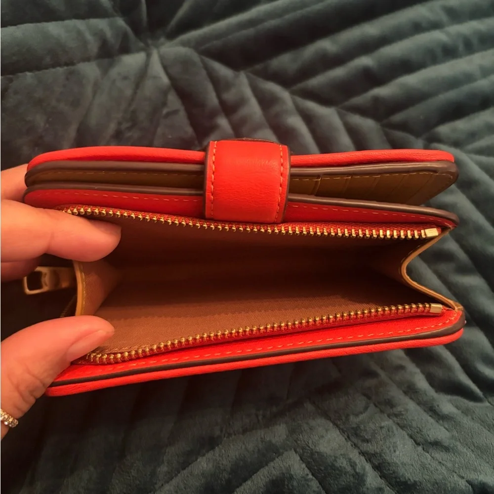 Coach Tabby Wallet Red Orange - Picture 3 of 6